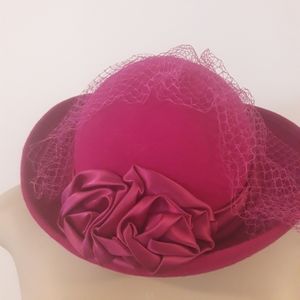 Vintage Michael Howard Miss Bierner Pink Hat
